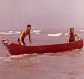 CANOA TIPO CANADESE CON MOTORE - Anno 1956